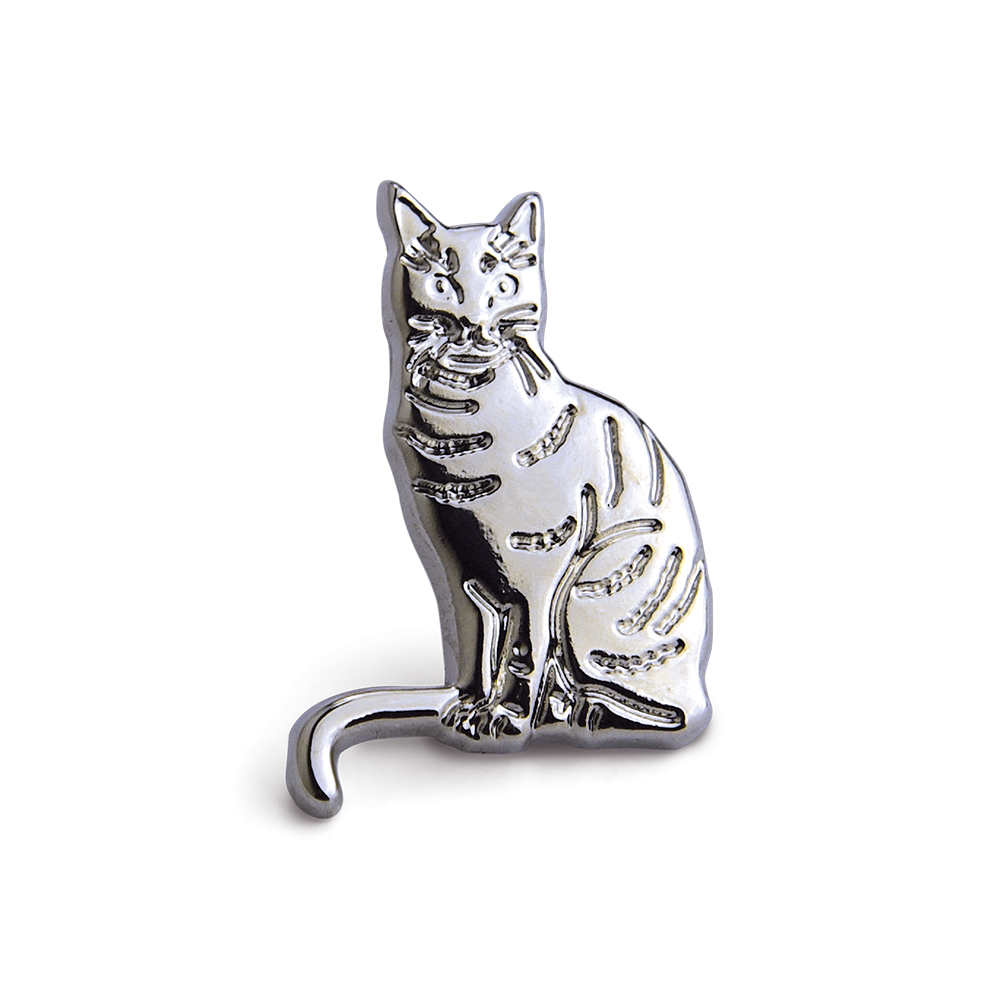 Silver cat pin discount